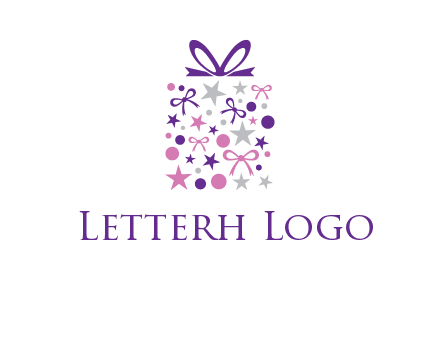 ribbons and stars gift box logo