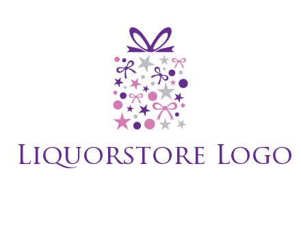 ribbons and stars gift box logo
