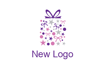 ribbons and stars gift box logo