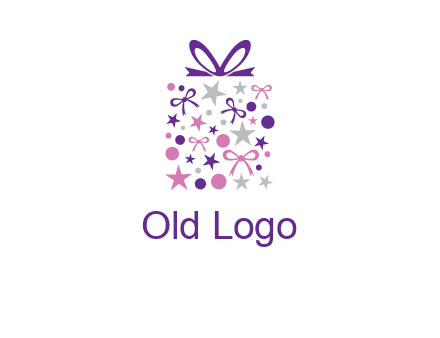 ribbons and stars gift box logo