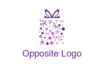 ribbons and stars gift box logo