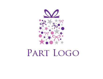 ribbons and stars gift box logo