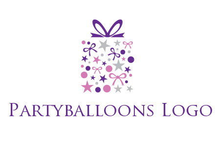 ribbons and stars gift box logo