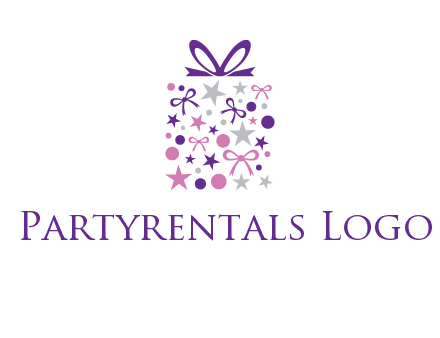 ribbons and stars gift box logo