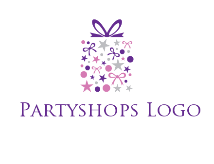 ribbons and stars gift box logo