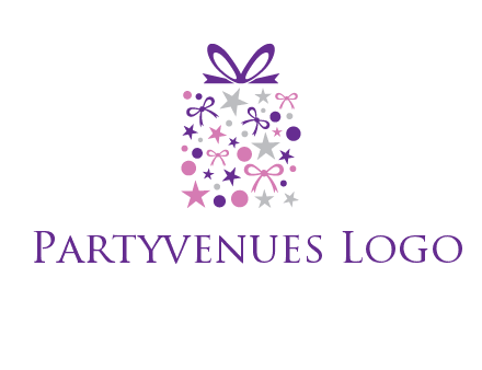 ribbons and stars gift box logo