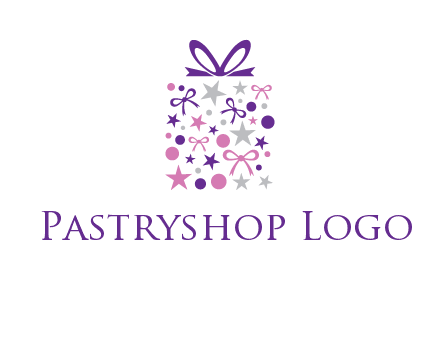 ribbons and stars gift box logo