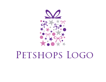 ribbons and stars gift box logo