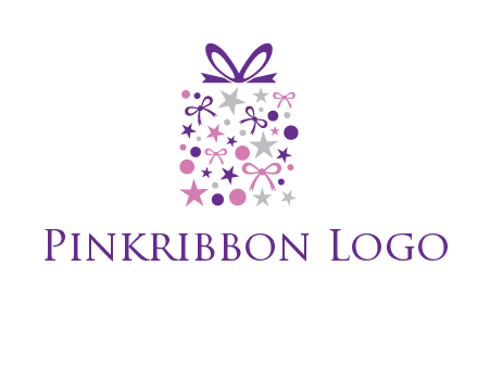 ribbons and stars gift box logo