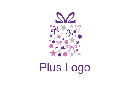 ribbons and stars gift box logo