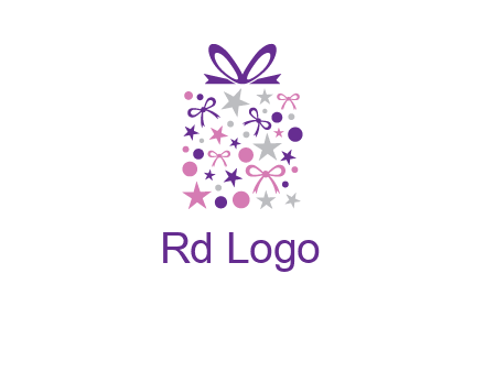 ribbons and stars gift box logo