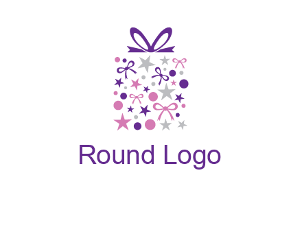 ribbons and stars gift box logo