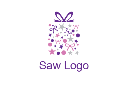 ribbons and stars gift box logo