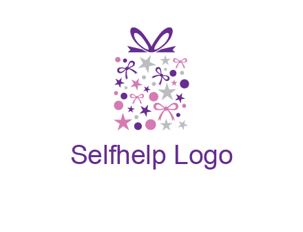 ribbons and stars gift box logo