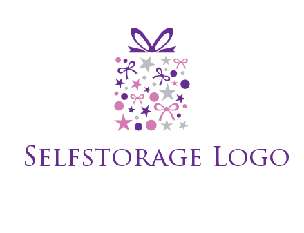ribbons and stars gift box logo