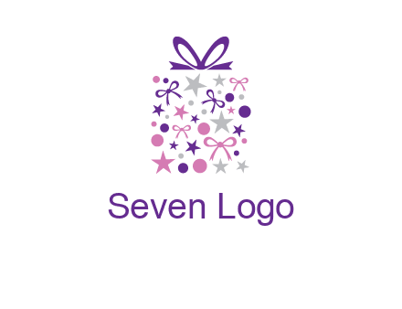 ribbons and stars gift box logo