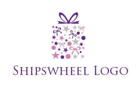 ribbons and stars gift box logo