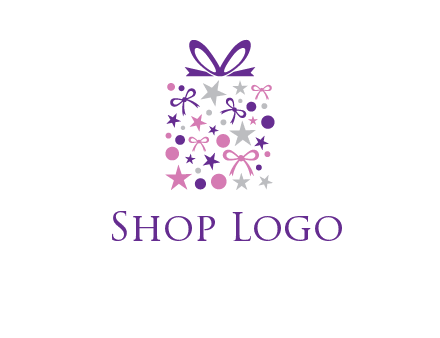 ribbons and stars gift box logo
