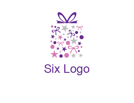 ribbons and stars gift box logo