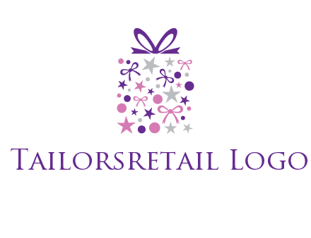ribbons and stars gift box logo