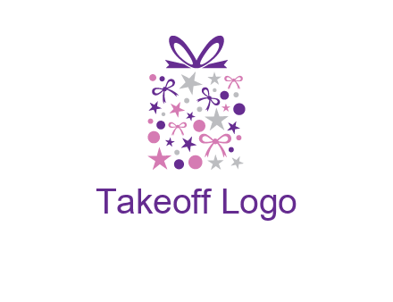 ribbons and stars gift box logo