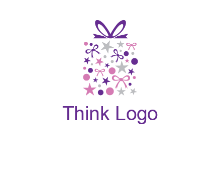 ribbons and stars gift box logo
