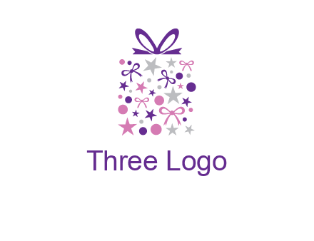ribbons and stars gift box logo