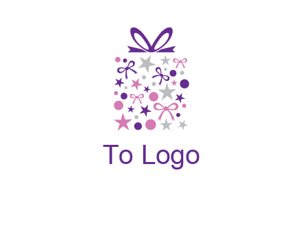 ribbons and stars gift box logo