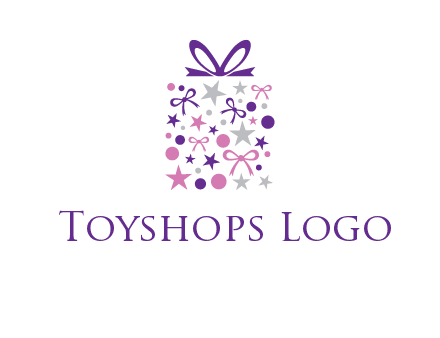 ribbons and stars gift box logo