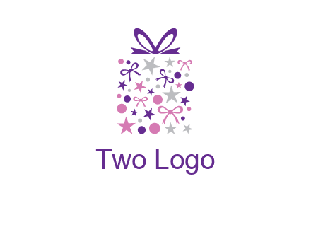 ribbons and stars gift box logo