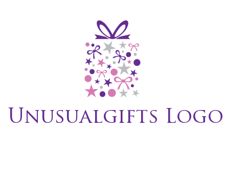 ribbons and stars gift box logo