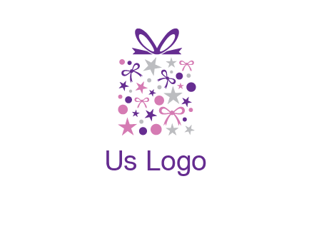 ribbons and stars gift box logo