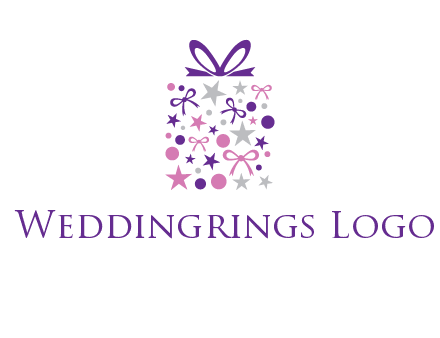 ribbons and stars gift box logo