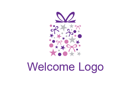 ribbons and stars gift box logo