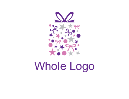 ribbons and stars gift box logo