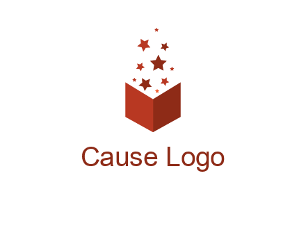 book with stars logo