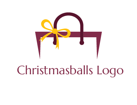 shopping bag with ribbon icon
