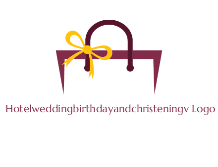 shopping bag with ribbon icon