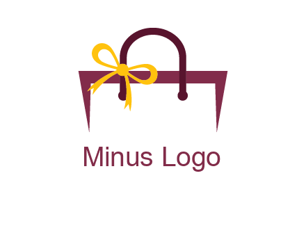 shopping bag with ribbon icon