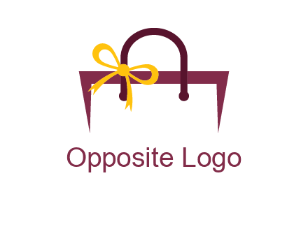 shopping bag with ribbon icon