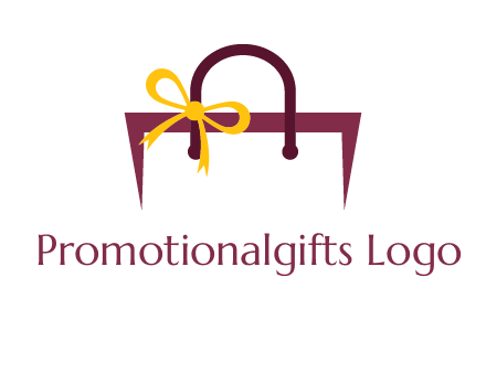 shopping bag with ribbon icon