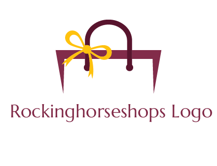 shopping bag with ribbon icon