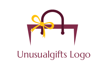 shopping bag with ribbon icon