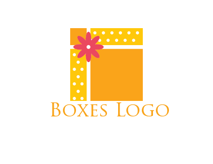 gift box with flower logo
