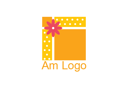 gift box with flower logo