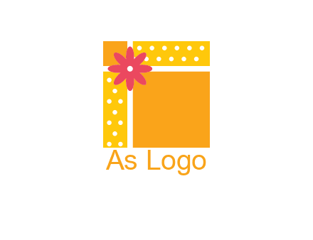 gift box with flower logo