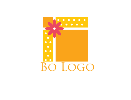 gift box with flower logo