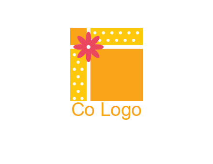 gift box with flower logo