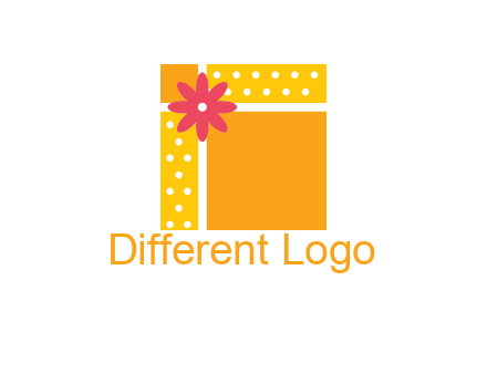 gift box with flower logo