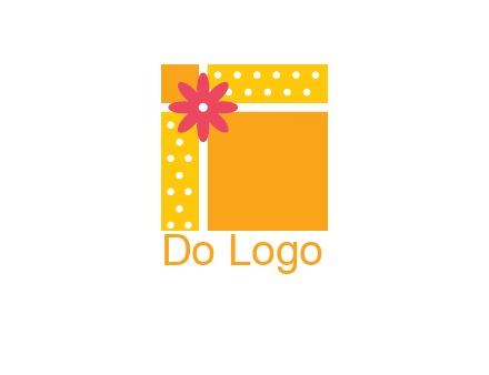 gift box with flower logo
